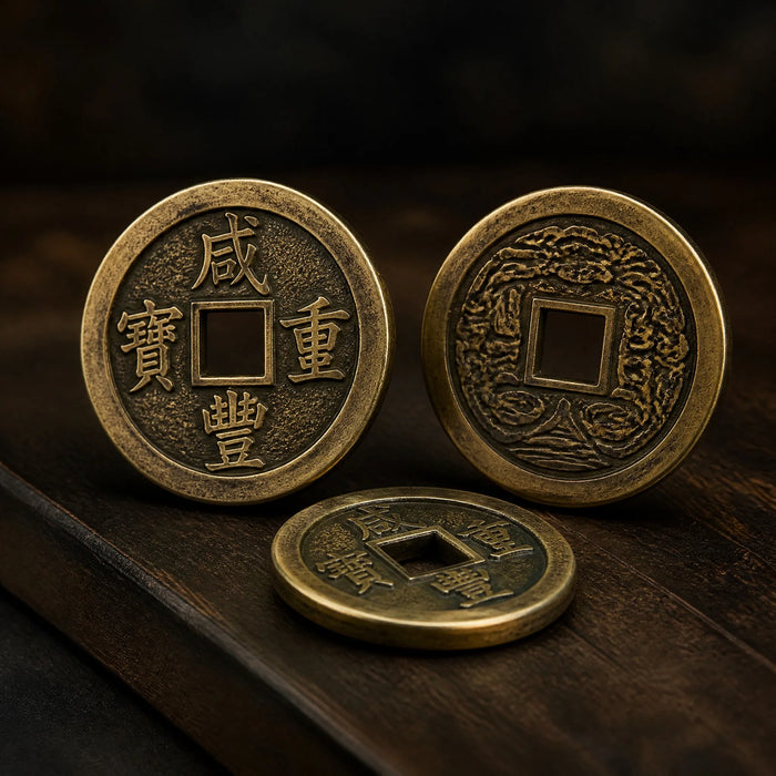 THE YI Three Coins — Classic I Ching Reflection Coins